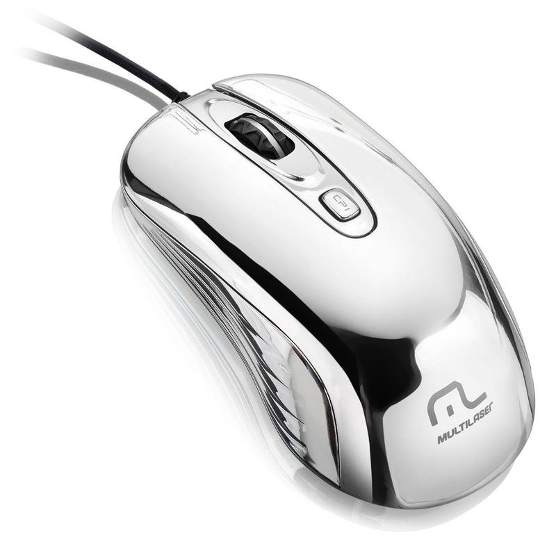 Mouse Gamer Cromado 7 Cores Warrior USB 1600Dpi Multilaser